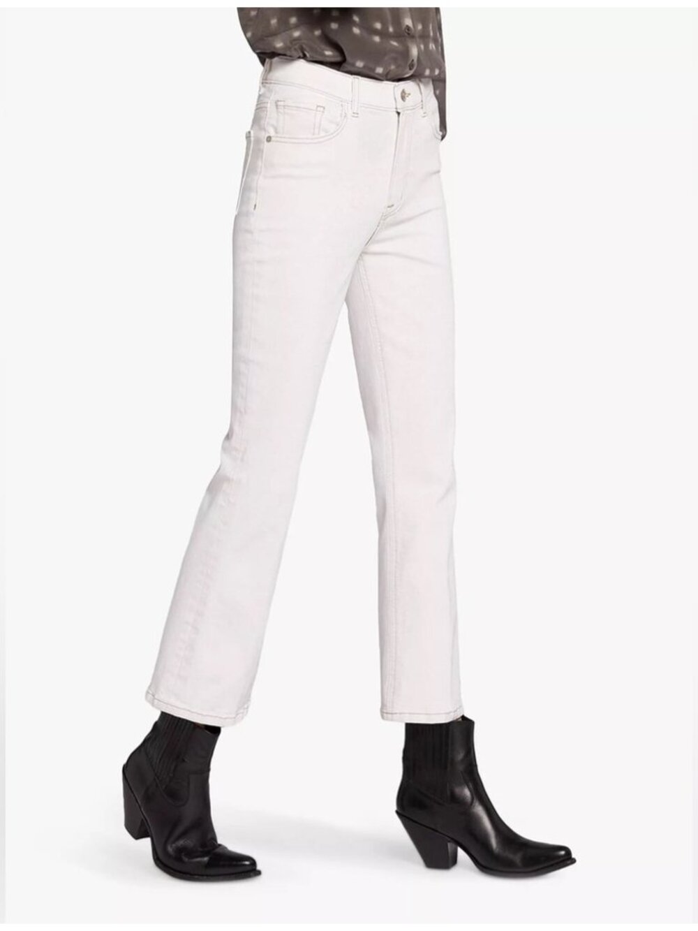 Current/Elliott Jeans Women’s Size 31 Off-White Denim Bootcut High Waisted - Picture 6 of 11